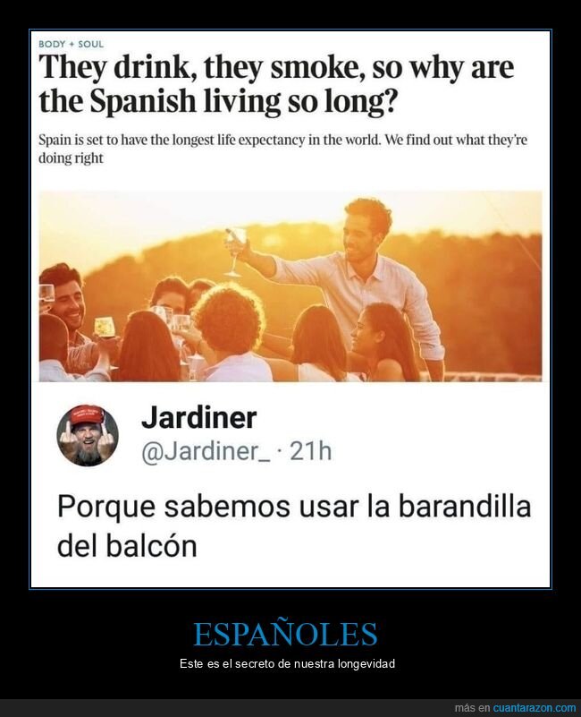 españoles,longevidad,barandilla,balcón