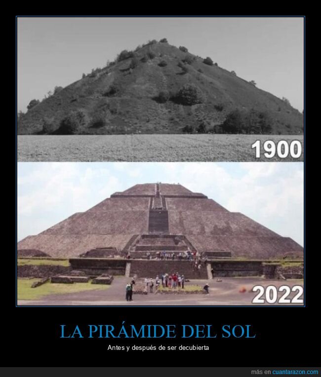 antes,después,pirámide del sol,teotihuacan