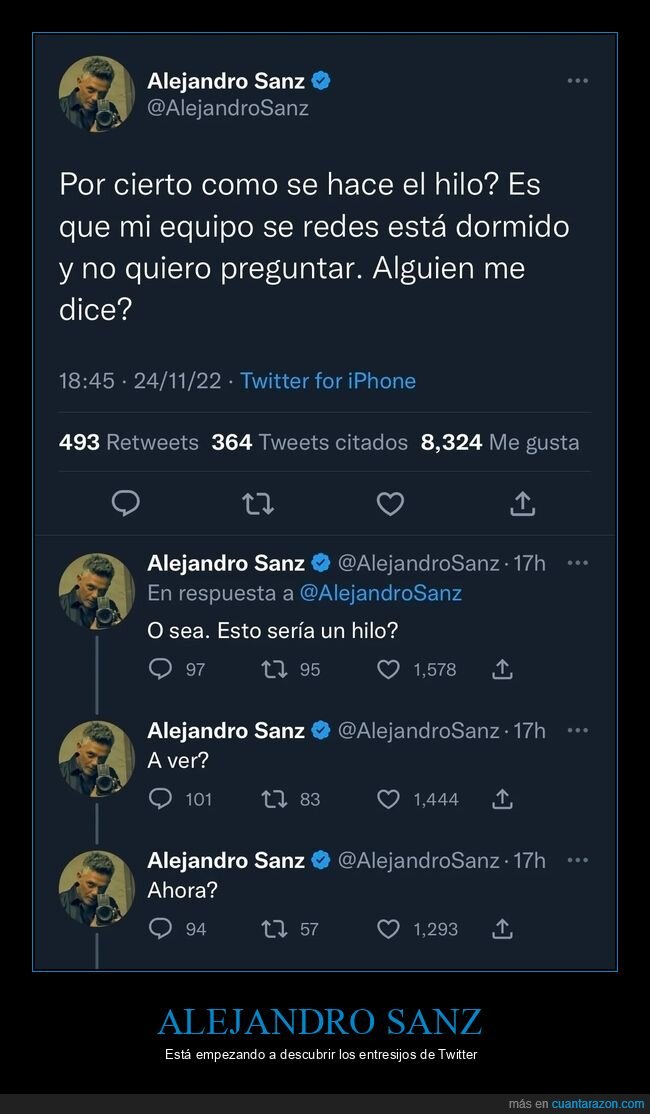 alejandro sanz,hilo,twitter