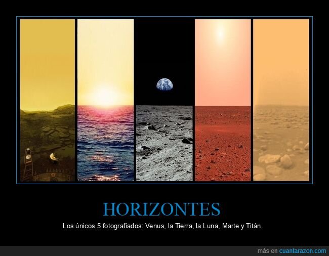 horizontes,venus,tierra,luna,marte,titán