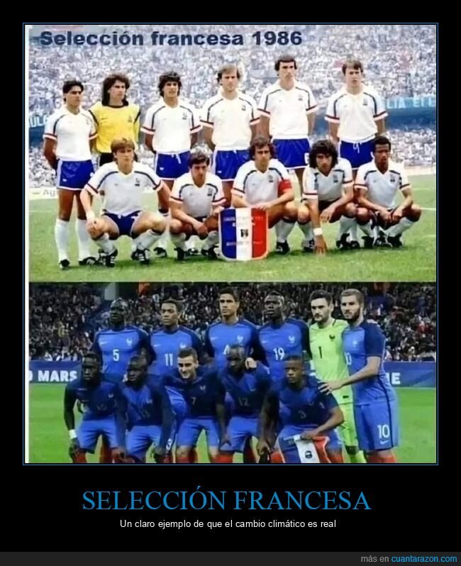 selección francesa,antes,ahora