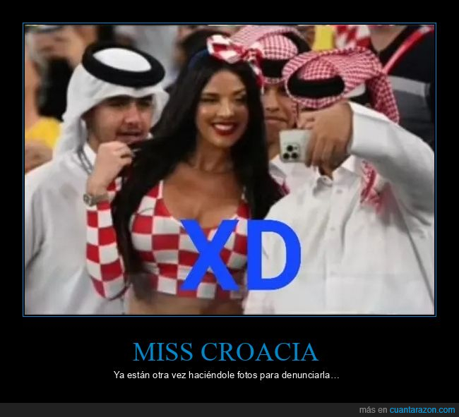 miss croacia,mundial,qatar,selfie