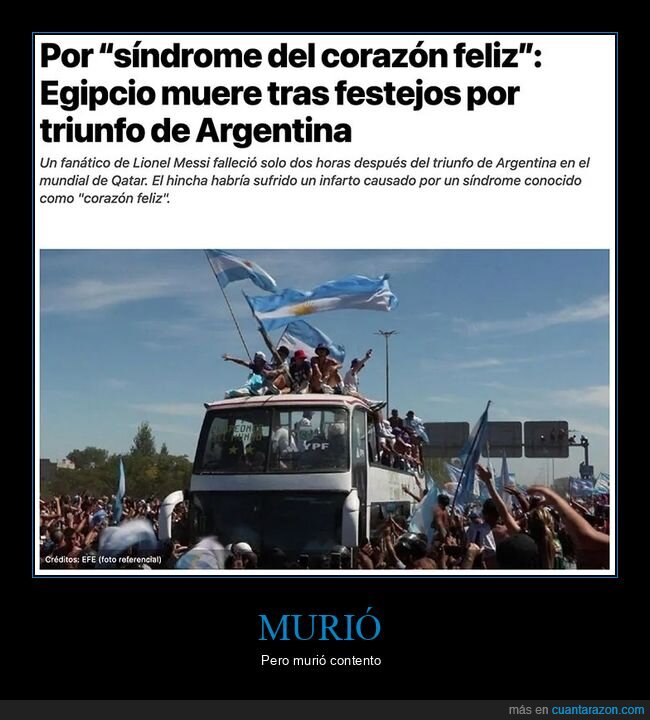 argentina,morir,mundial,síndrome del corazón feliz