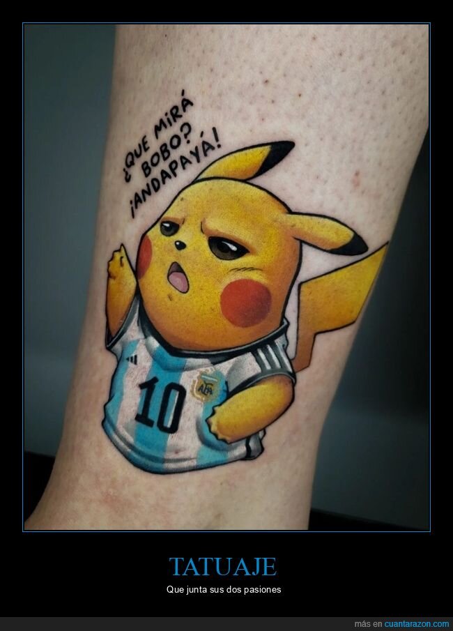 tatuaje,argentina,pikachu