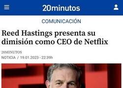 Enlace a El CEO de Netflix deja su puesto vacante