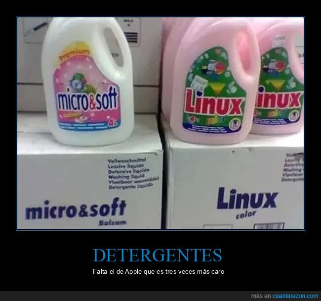 detergentes,linux,microsoft,wtf
