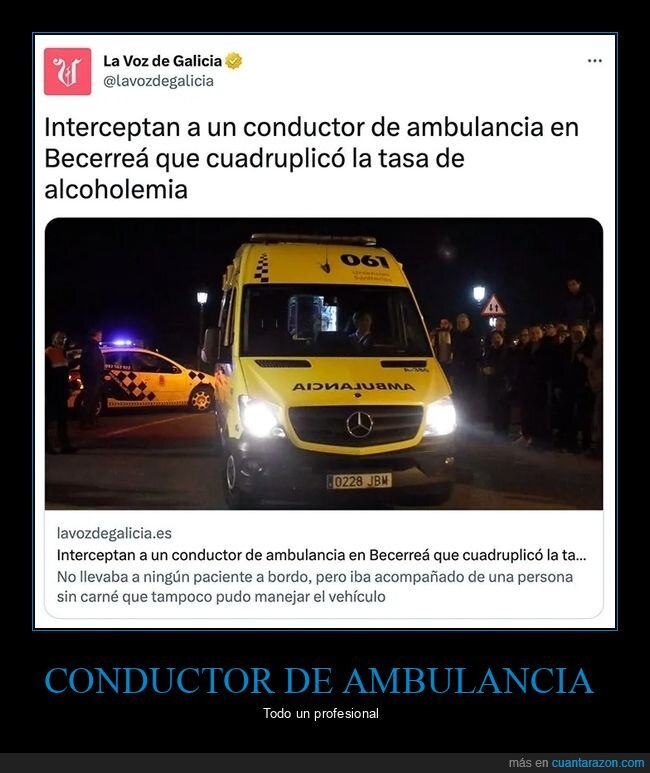 ambulancia,conductor,control de alcoholemia