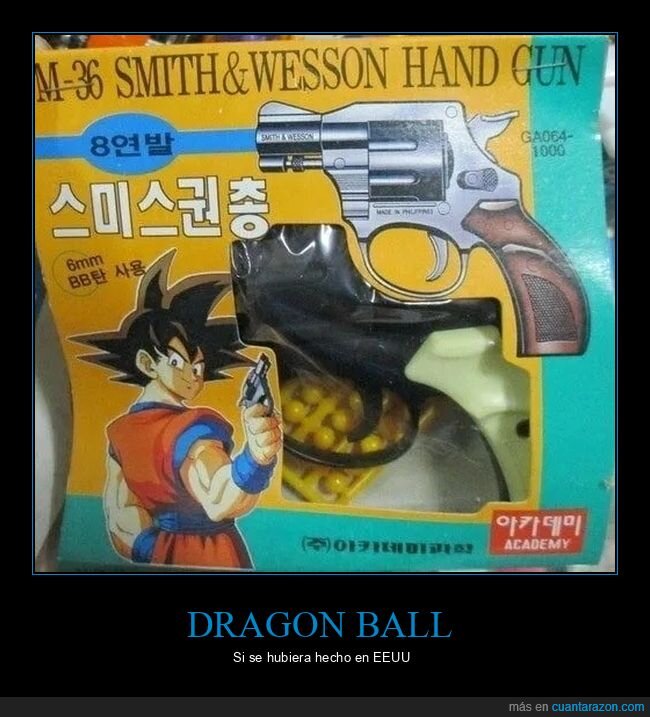dragon ball,goku,pistola,wtf