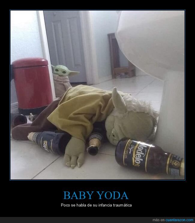 baby yoda,yoda,alcohólico,star wars