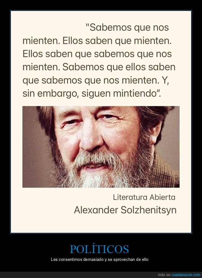 alexander solzhenitsyn,mentir,políticos