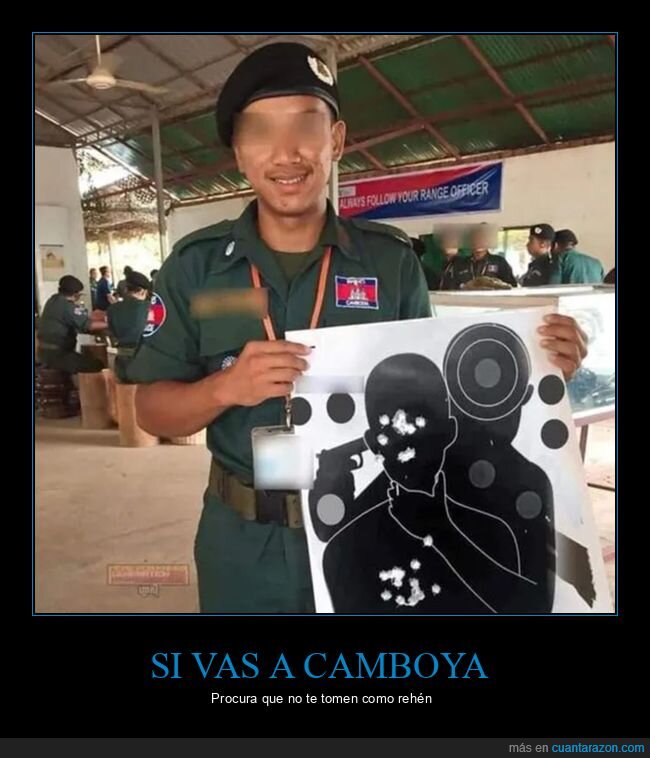 camboya,prácticas de tiro,rehén