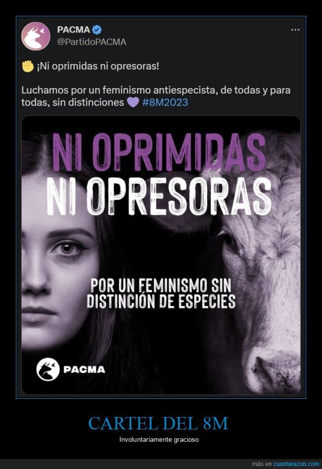 feminismo,antiespecismo,pacma,vacas