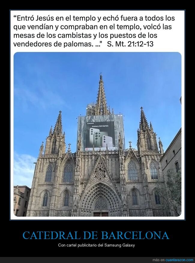 barcelona,catedral,valla publicitaria,wtf