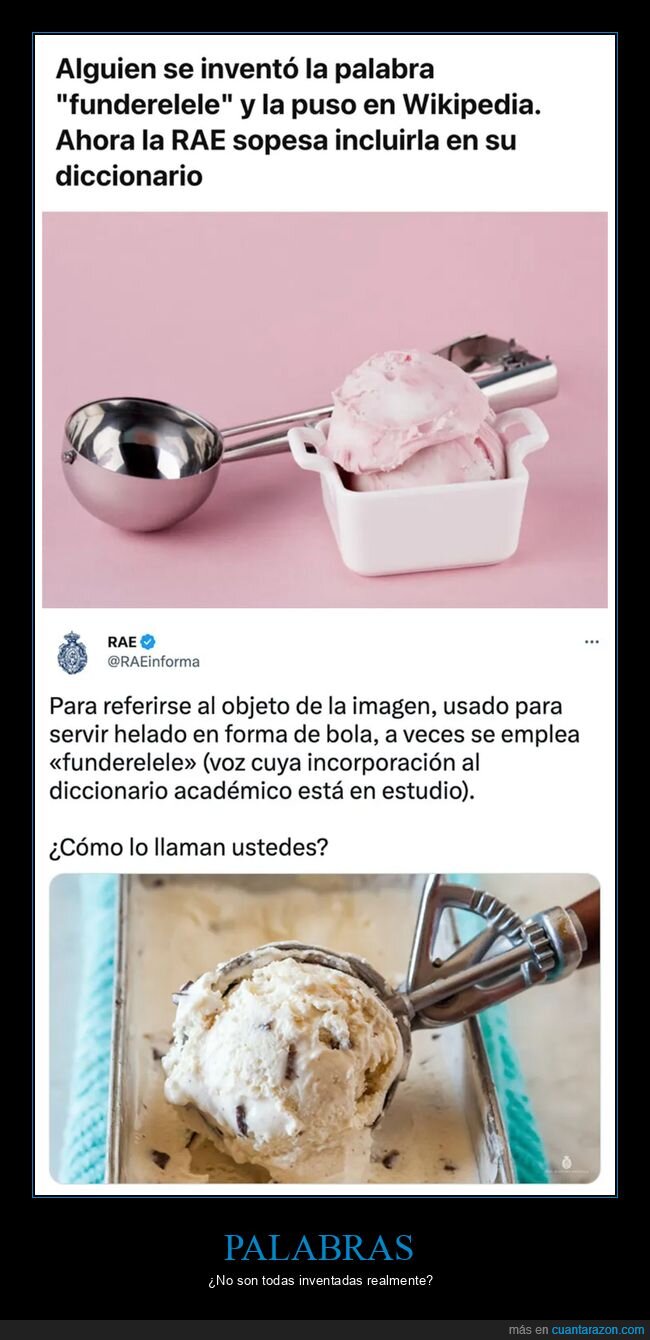 cuchara para helado,funderelele,rae,wikipedia