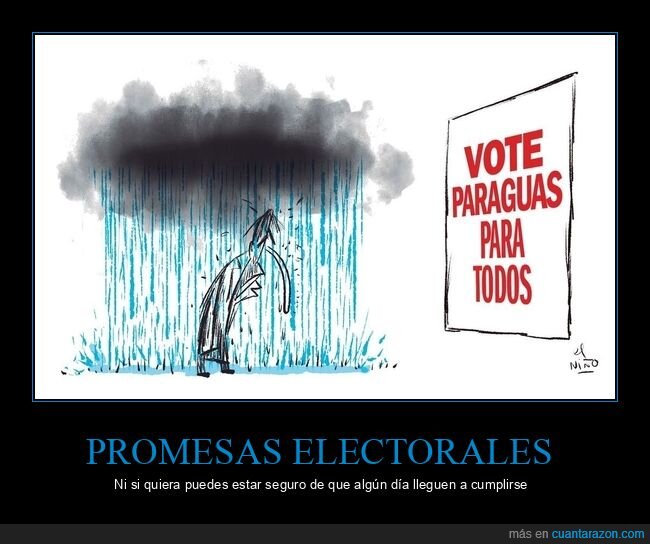 promesa electoral,paraguas