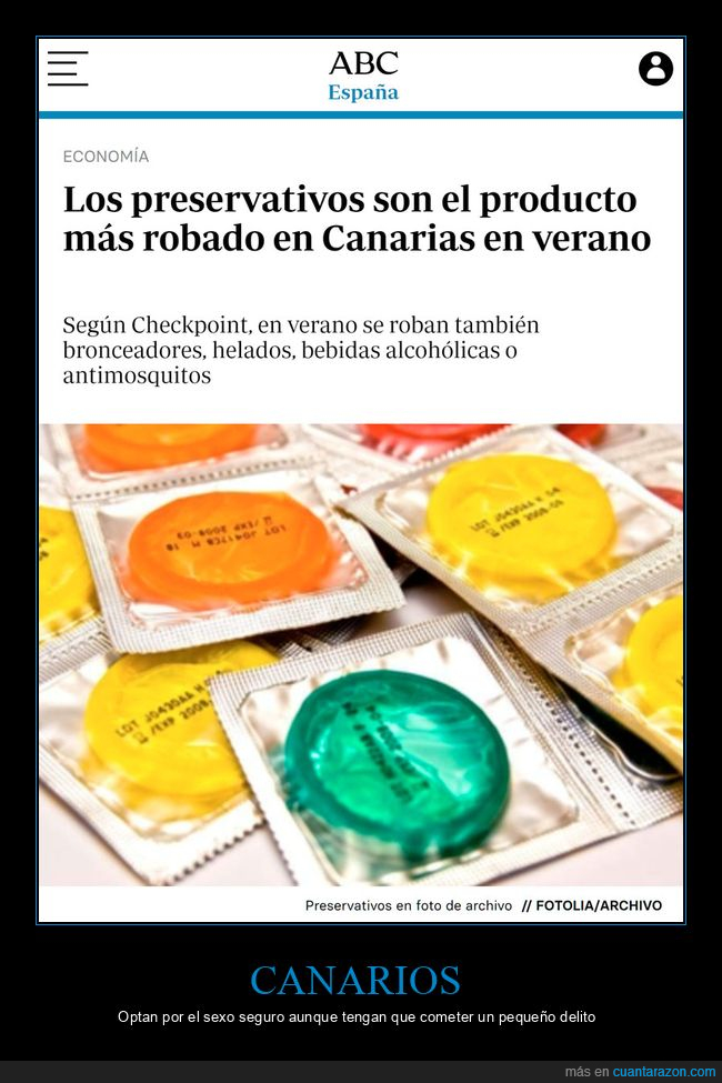 preservativos,canarias,robar