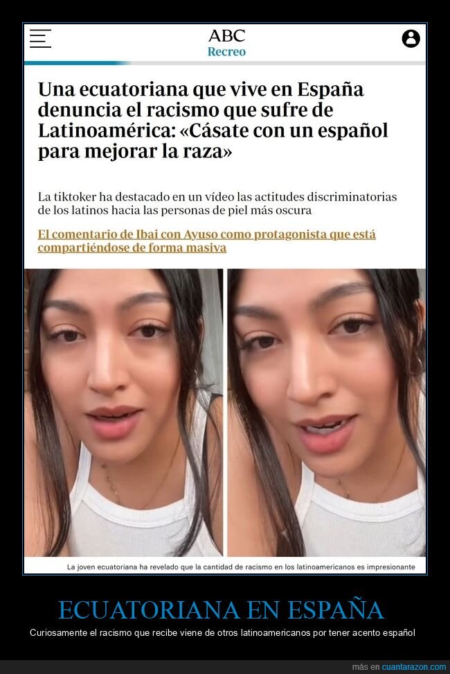 ecuatoriana,españa,racismo,latinoamérica