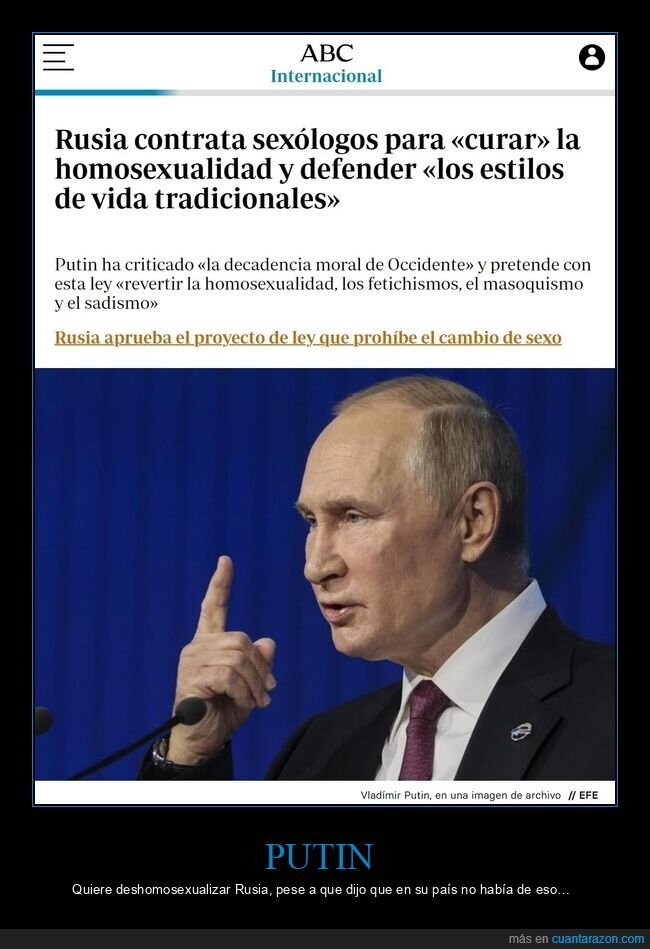 putin,curar,homosexualidad,rusia,políticos