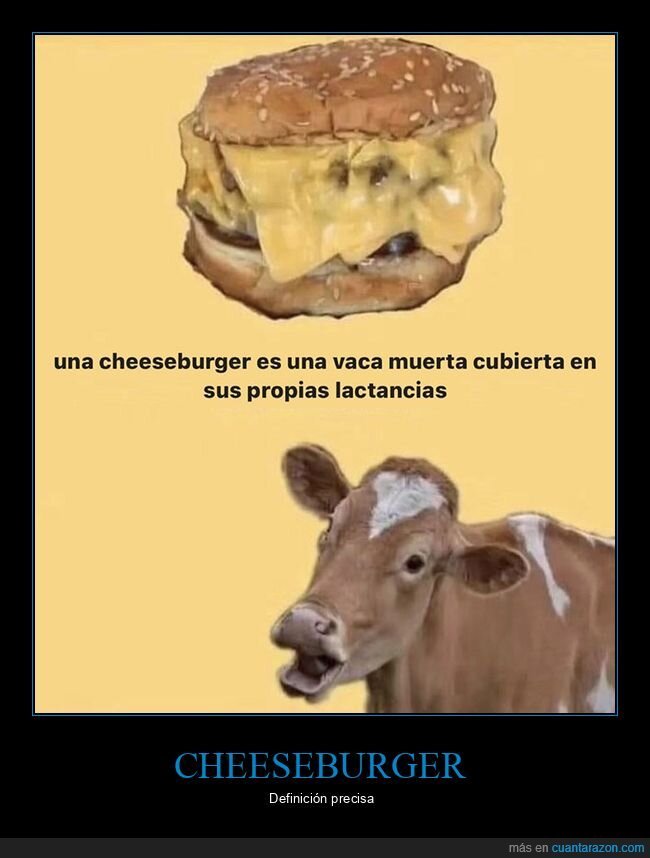 hamburguesa,queso,vaca