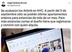 Enlace a Nueva York se pone seria con los Airbnb