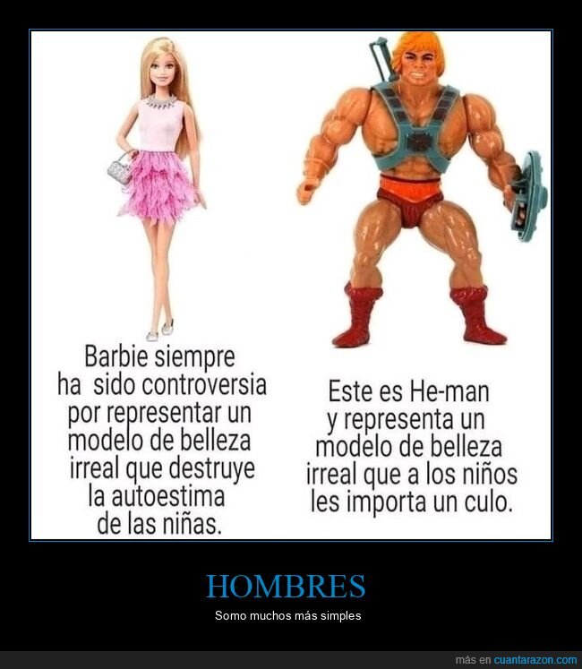 barbie,he-man,muñecos,modelo de belleza