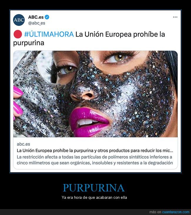 prohibir,purpurina,unión europea