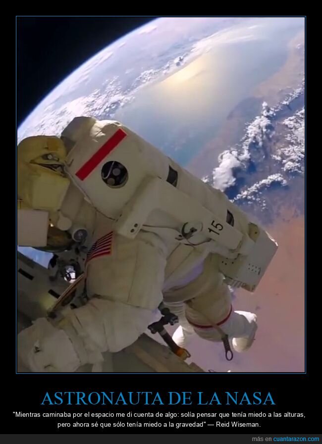 astronauta,miedo,alturas,gravedad