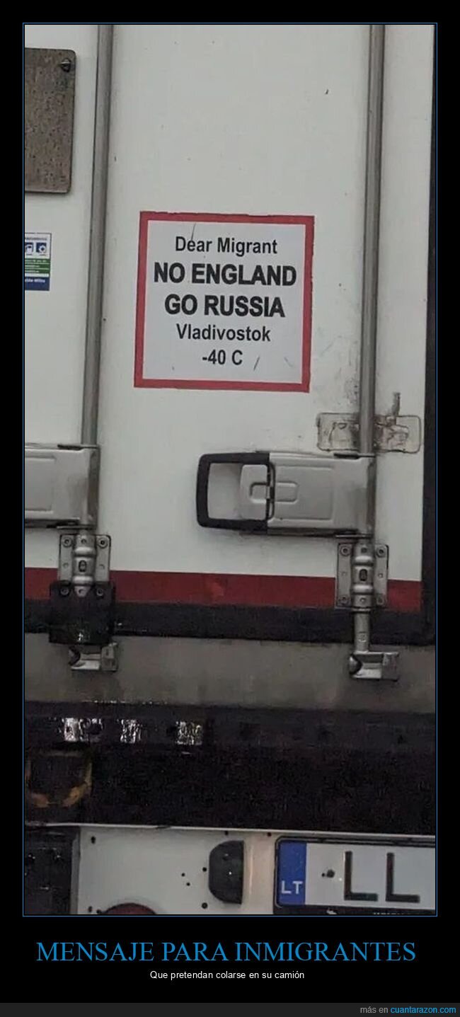 camión,carteles,inglaterra,inmigrantes,rusia,vladivostok