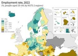 Enlace a Los datos de paro en distintas regiones de Europa en 2022