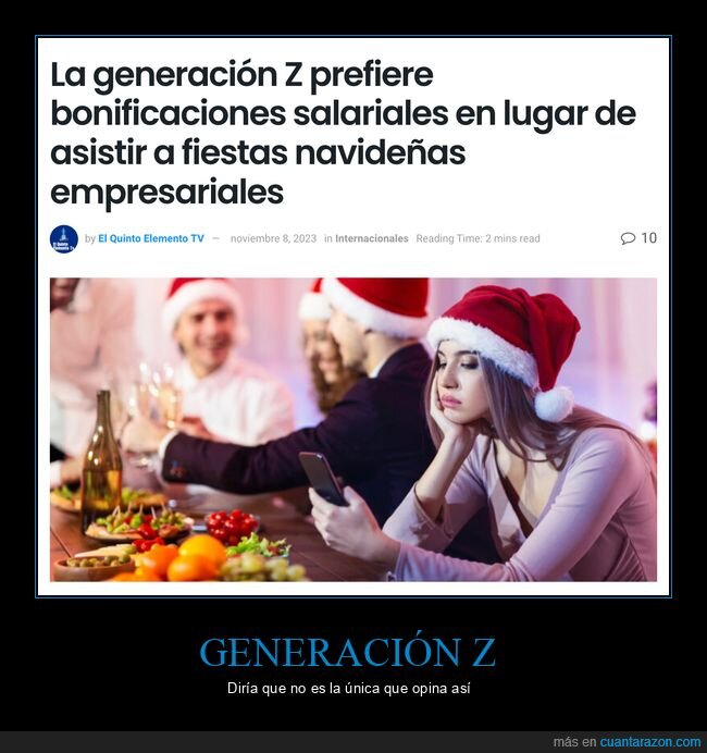 generación z,bonificiaciones salariales,fiestas navideñas,empresas