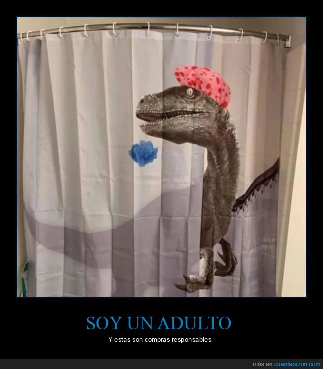 cortina de ducha,velociraptor