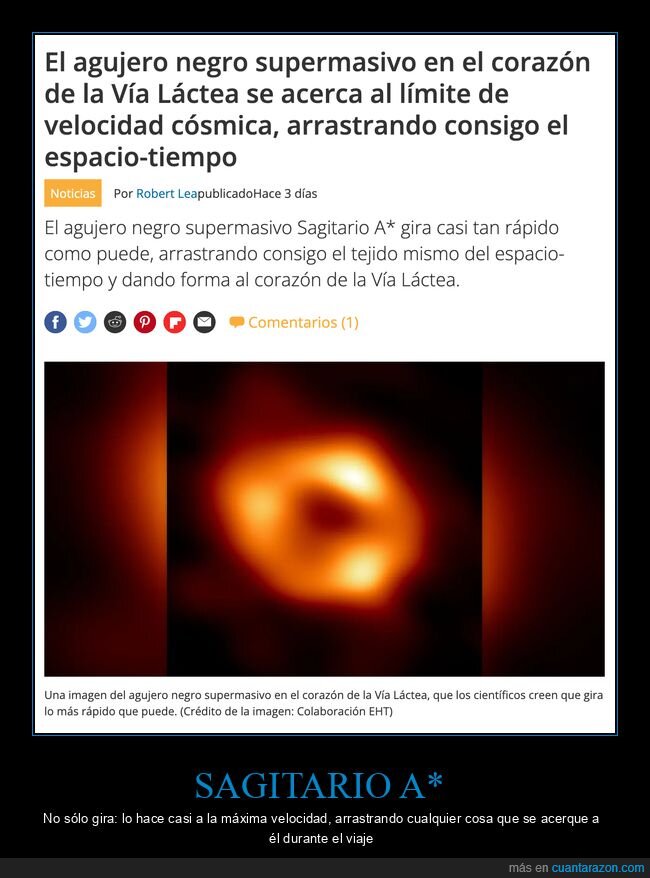 agujero negro,sagitario a*,velocidad,espacio-tiempo