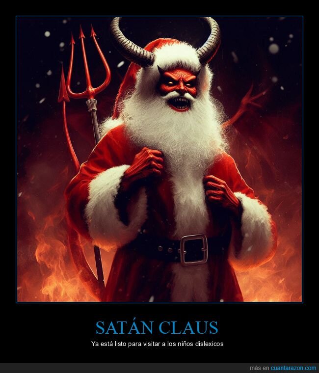 navidad,papá noel,satán,santa claus,dislexia,niños