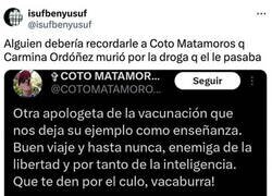 Enlace a El vergonzoso tuit de Coto Matamoros ante la muerte de Itziar Castro
