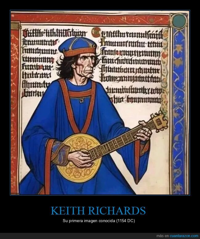 keith richards,medievo,parecidos