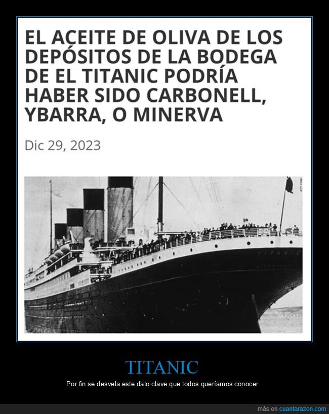 aceite,titanic