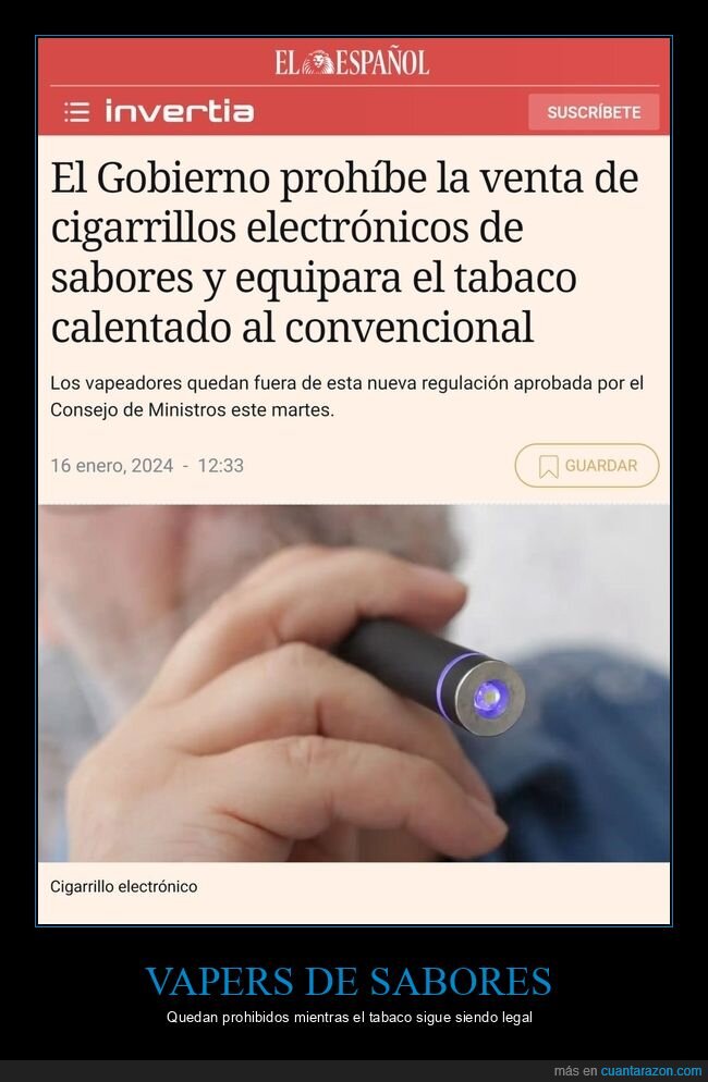 cigarrillos electrónicos,sabores,prohibición