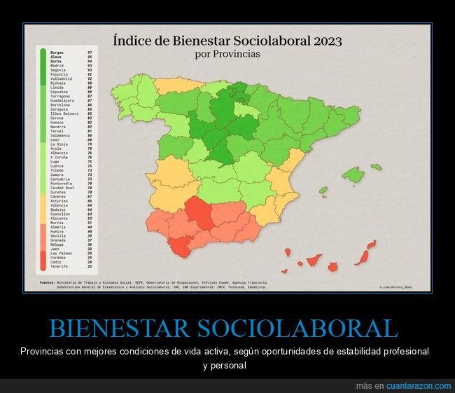 españa,provincias,bienestar sociolaboral,mapa