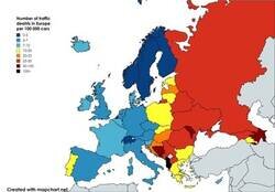 Enlace a Accidentes de tráfico en cada país de Europa