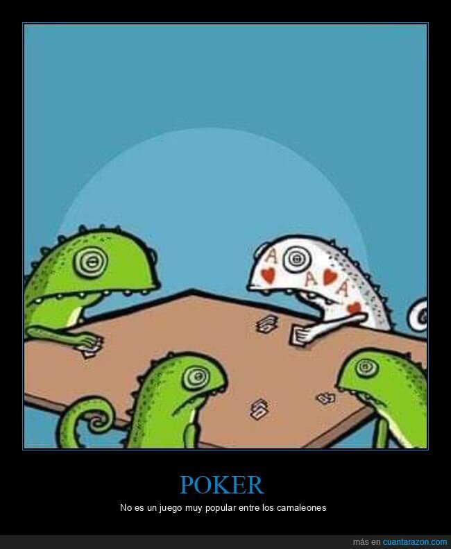 poker,camaleones