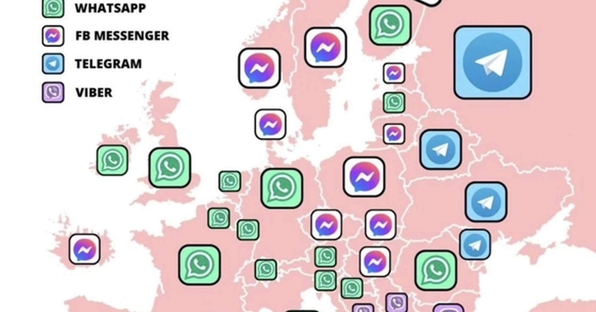 ¡cuánta Razón Las Apps De Mensajería Más Utilizadas En Cada País De Europa 8694