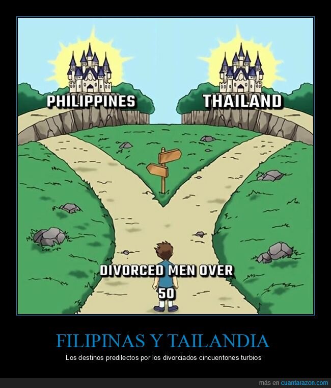 50 años,divorciados,filipinas,tailandia