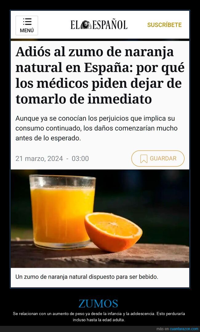 zumo de naranja,médicos,salud