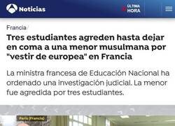 Enlace a Musulmana agredida por vestir de europea en Europa