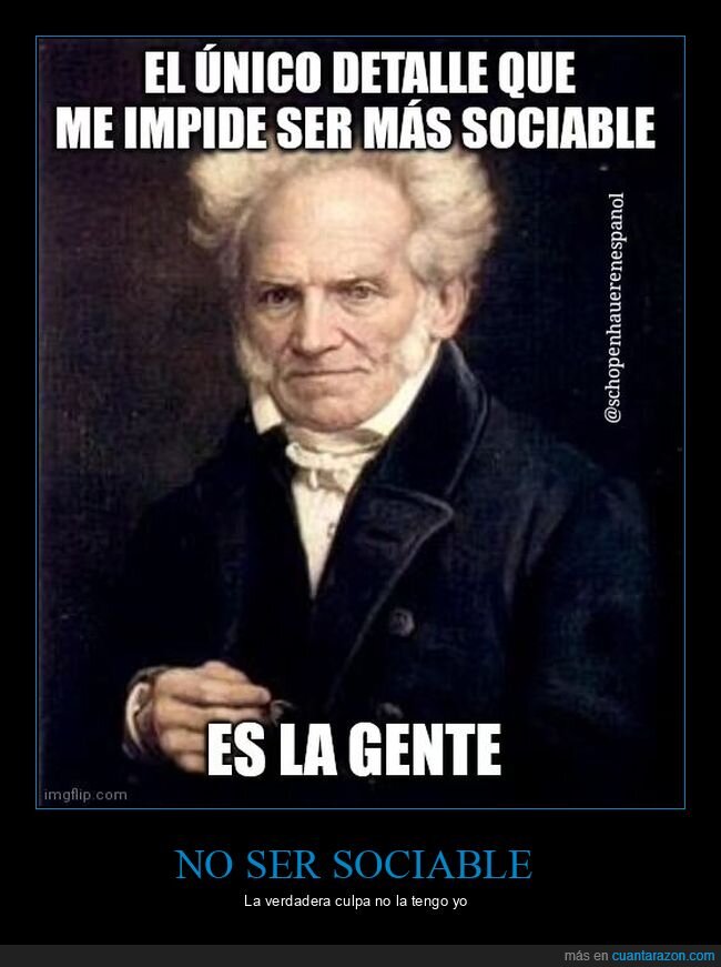 schopenhauer,sociable,gente