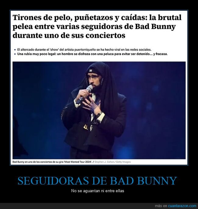 bad bunny,concierto,pelea