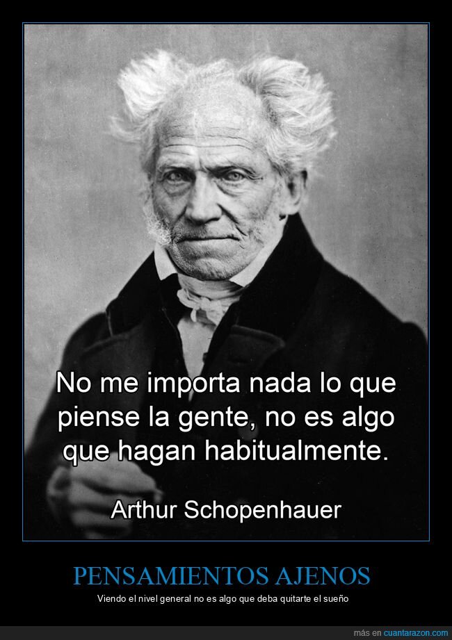 importar,pensar,gente,schopenhauer