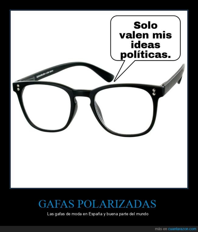 gafas,ideas políticas,polarizadas