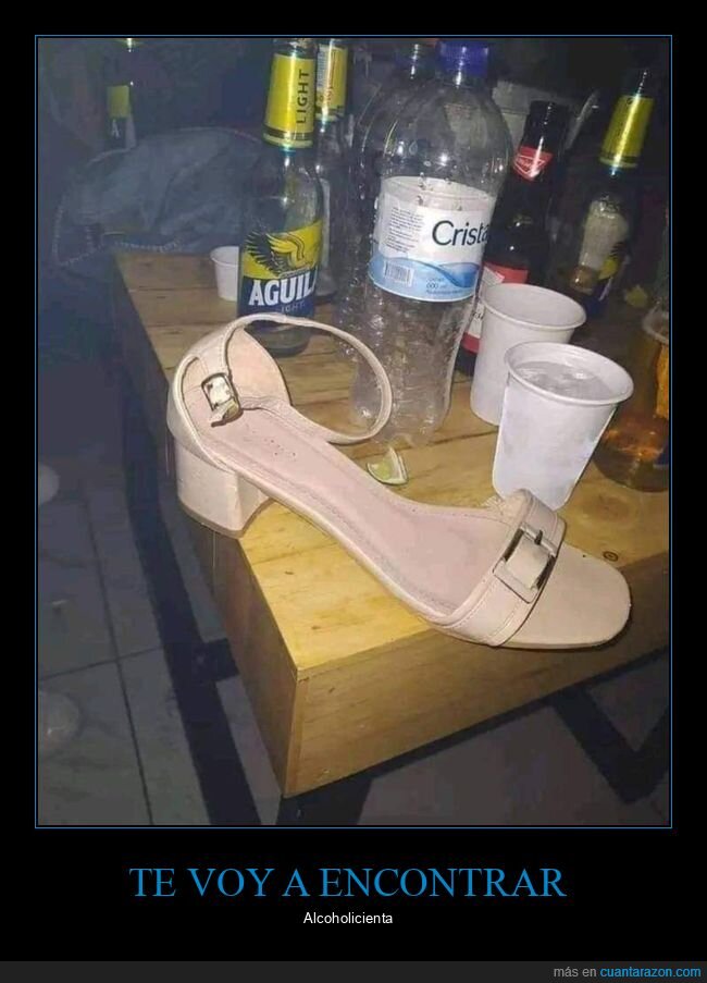 zapato,alcohol,fiesta