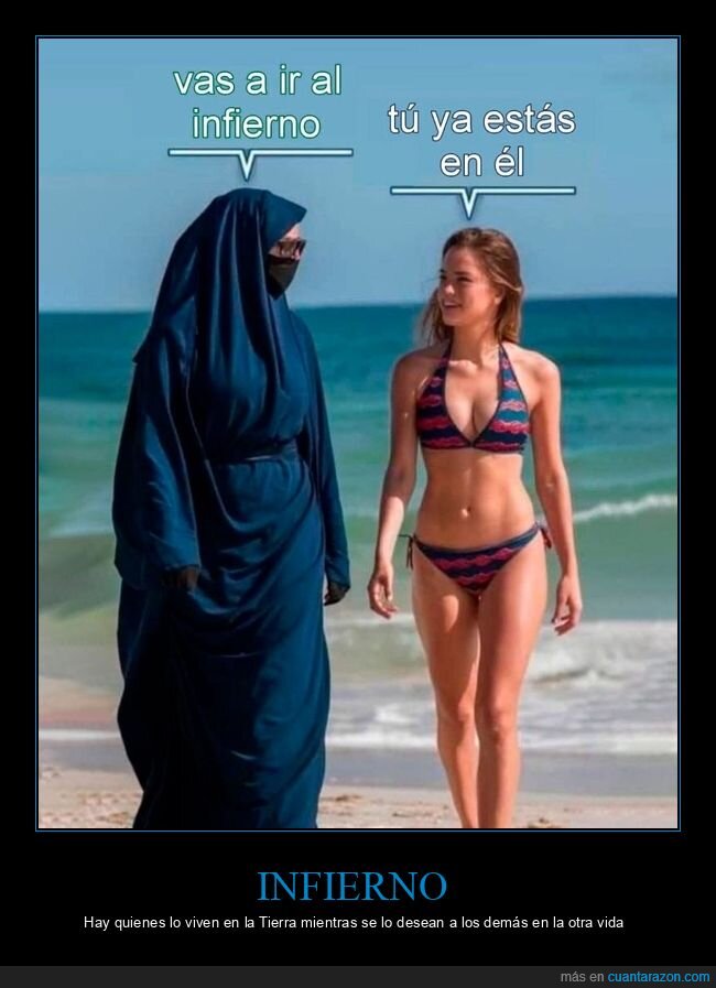 infierno,musulmana,bikini